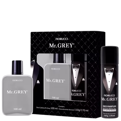 Imagem do produto Conjunto Fiorucci Mr. Grey Masculino - Deo Colônia 100ml + Desodorante Aerossol 170ml