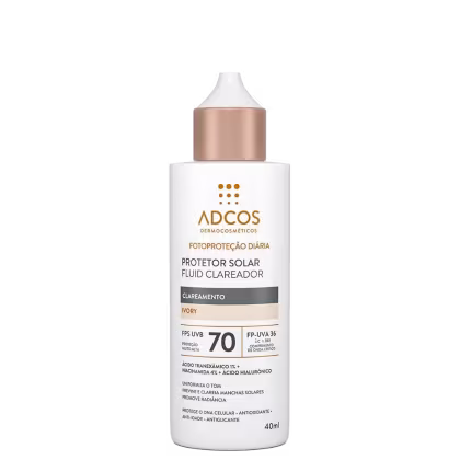 Protetor Solar com Cor Adcos Fotoproteção Diária Fluid Clareador FPS70