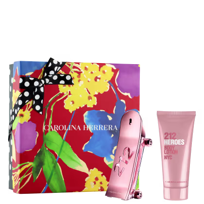 Conjunto Carolina Herrera 212 Heroes For Her Eau de Parfum - Perfume Feminino 80ml + Body Lotion 100ml