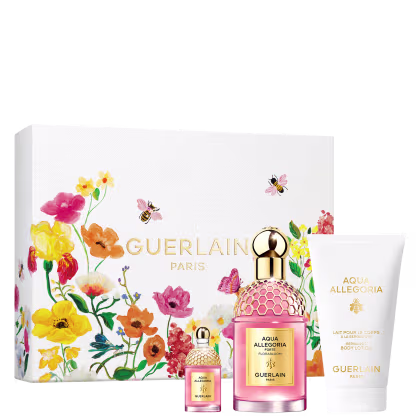 Imagem do produto Conjunto Aqua Allegoria Florabloom Guerlain Feminino - Perfume Eau de Parfum 75ml + Loção Corporal 75ml + Travel Size 7,5ml
