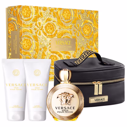 Conjunto Eros Pour Femme Versace Quarteto, 4 produtos.