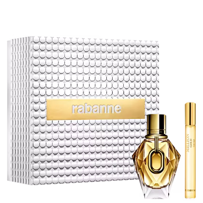 Imagem do produto Conjunto Million Gold for Her Rabanne Feminino - Perfume Eau de Parfum Refilável 50ml + Travel Size 10ml