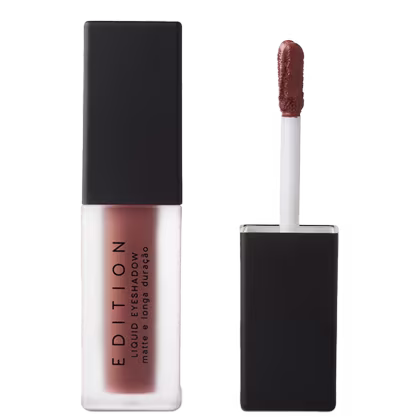Sombra Líquida Edition Liquid Eyeshadow, da marca Océane. Cor marrom escuro.