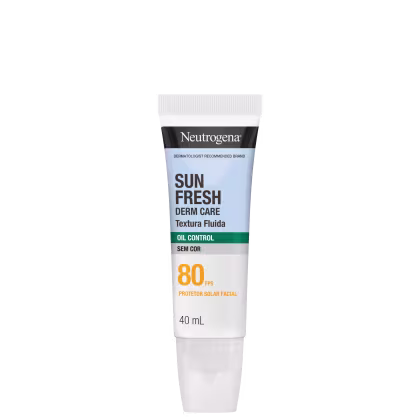 Protetor Solar Facial Neutrogena Sun Fresh Oil Control FPS80 Sem Cor, 40ml.