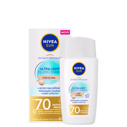 Imagem do produto NIVEA Sun UV Face Specialist Ultra Light FPS70 Cor Clara - Protetor Solar 40ml