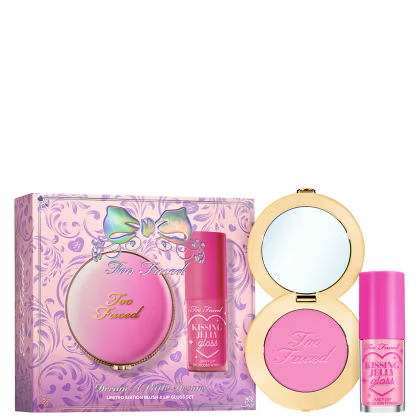 Kit Too Faced Holiday Dream A Little Dream Kissing Jelly + Cloud Crush, 2 produtos.
