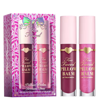 Kit Too Faced Holiday Pillow Balm Dream Duo, 2 produtos.