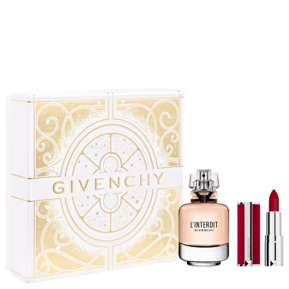 Conjunto L'Interdit Givenchy EDP 80ml + Le Rouge Deep Velvet N37 3,4g.