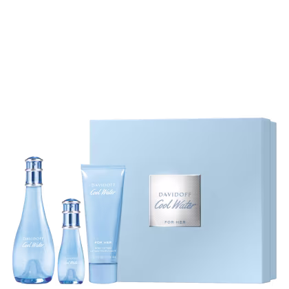 Imagem do produto Conjunto Cool Water Woman Davidoff Feminino - Perfume Eau de Toilette 100ml + Body Lotion 75ml + Travel Size 15ml
