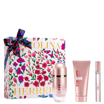 Imagem do produto Conjunto 212 VIP Rosé Carolina Herrera Feminino - Perfume Eau de Parfum 80ml + Body Lotion 100ml + Travel Size 10ml