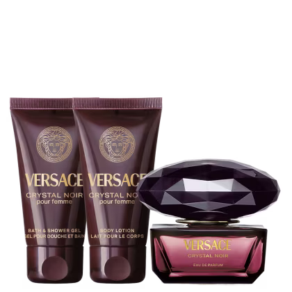 Imagem do produto Conjunto Crystal Noir Versace Feminino - Perfume Eau de Parfum 50ml + Shower Gel 50ml + Body Lotion 50ml