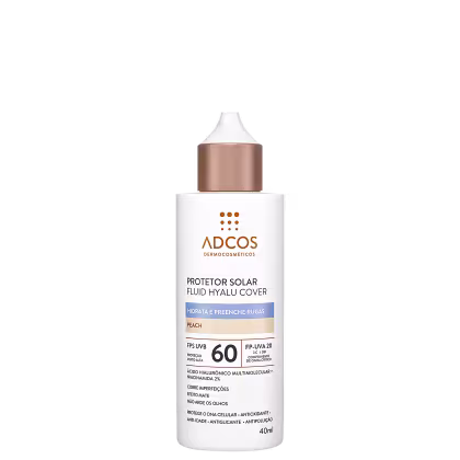Imagem do produto Adcos Fluid Hyalu Cover FPS 60 Peach - Protetor Solar com Cor 40ml