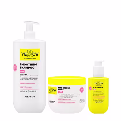 Imagem do produto Kit Yellow Professional Liss Shampoo 1000ml + Leave-In 150ml + Máscara 500ml