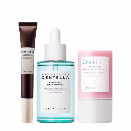 Imagem do produto Kit Skin 1004 Centella Máscara Facial 27g + Sérum Facial 50ml + Creme para Área dos Olhos 20ml