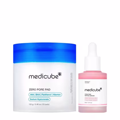 Imagem do produto Kit Medicube Zero Pore Disco Esfoliante Facial - 70 Unidades + PDRN Pink Peptide Sérum Facial 30ml