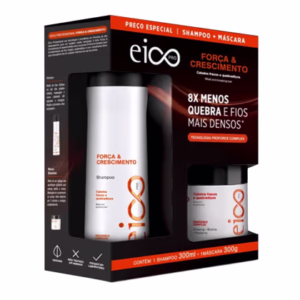 Imagem do produto Kit Eico Pro Força & Crescimento - Shampoo 300ml + Máscara 300g