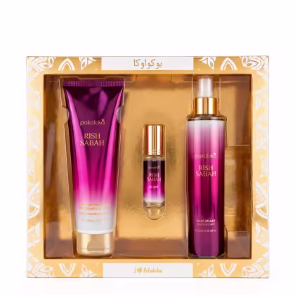 Imagem do produto Kit Pokoloka Rish Sabah Feminino - Hidratante 240ml + Body Splash 250ml + Perfume 15ml