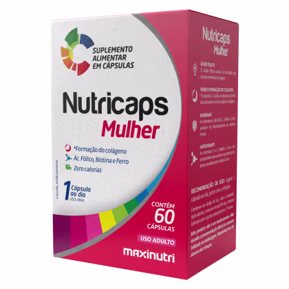 Imagem do produto Nutricaps Mulher Polivitaminico Maxinutri 60 Capsulas