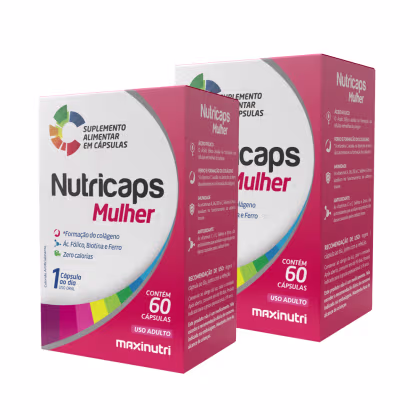 Imagem do produto Kit 02 Nutricaps Mulher Polivitaminico Maxinutri 60 Capsulas