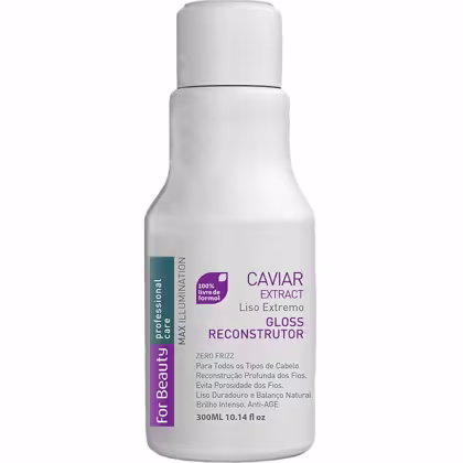 Imagem do produto For Beauty Caviar Extract - Escova Progressiva Liso Extremo Sem Formol 300ml
