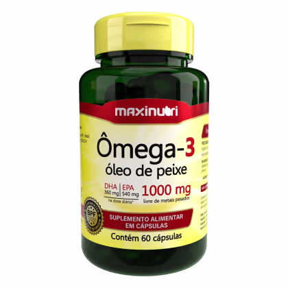 Imagem do produto Ômega 3 Óleo de Peixe 1000 mg Maxinutri 60 Capsulas