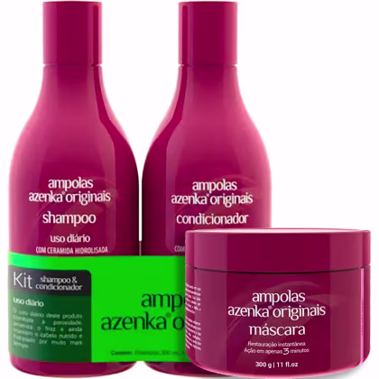 Imagem do produto Azenka Chantilly - Kit Antiporosidade Antifrizz Trio (3 Produtos)