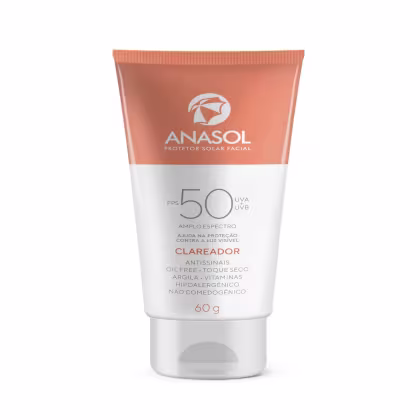 Imagem do produto Anasol Protetor Solar FPS50 Creme Facial Clareador 60g