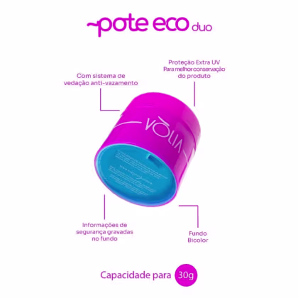 Imagem do produto Gel Control White Volia Refil 14g + Pote Eco Duo Volia 30g