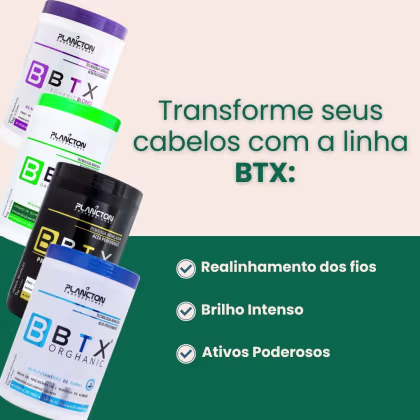 Imagem do produto KIT Shampoo + Condicionador-  BTX ORGHANIC Plancton Profissional 1L