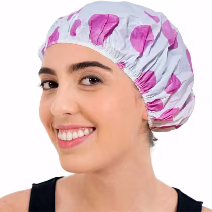 Imagem do produto Santa Clara - Touca Luxo para Banho Estampa Bolinhas Rosas