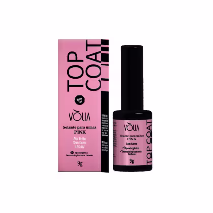 Imagem do produto Kit Volia Top Coat Pink 9g + Top Coat Cover 9g