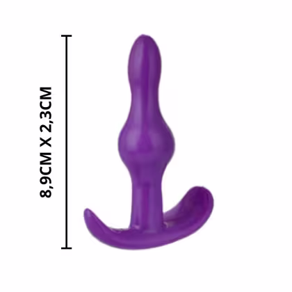 Imagem do produto KIT com 4 plug Anal Pequeno ao Grande Silicone Roxo Excita
