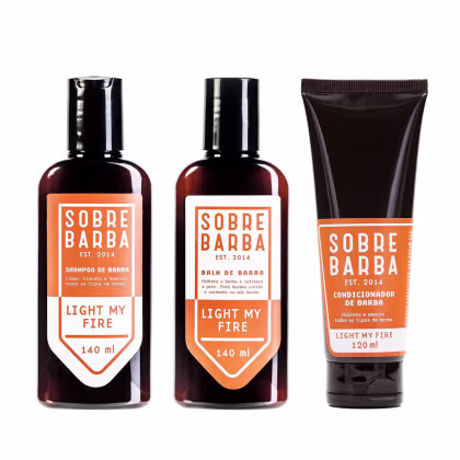 Imagem do produto Trio Sobrebarba - Shampoo, Condicionador e Balm de Barba - Light my Fire