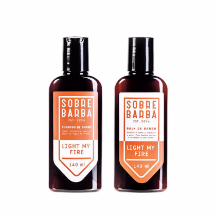 Imagem do produto Dupla Sobrebarba - Shampoo e Balm de Barba - Light my Fire