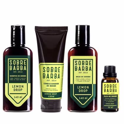Imagem do produto Quarteto Sobrebarba - Shampoo, Condicionador, Balm e Óleo - Lemon Drop