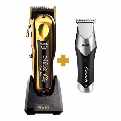 Imagem do produto Combo Maquina Magic Clip Gold + Máquina Launch Trimmer Wahl
