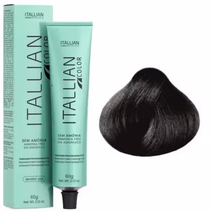 Imagem do produto Coloração Itallian Color Sem Amônia 60g 1.0 Preto