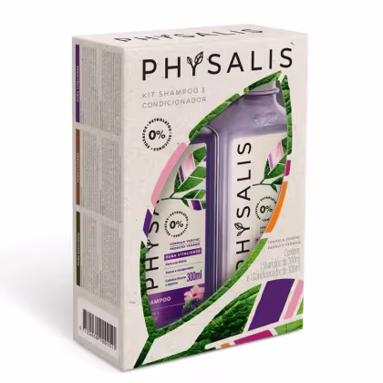 Imagem do produto Kit Shampoo + Condicionador (300ml) Vegano Physalis - Pura Vitalidade