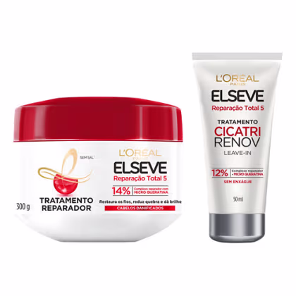 Imagem do produto Kit Reparação Total Máscara + Cicatri Renov 50 Ml Elseve