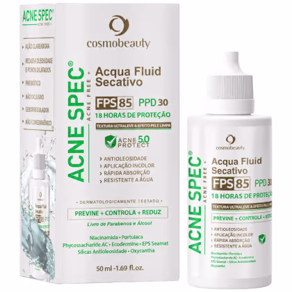 Imagem do produto Acne Spec Acqua Fluid Secativo Fps 85 Pele Oleosa Acne 50ml