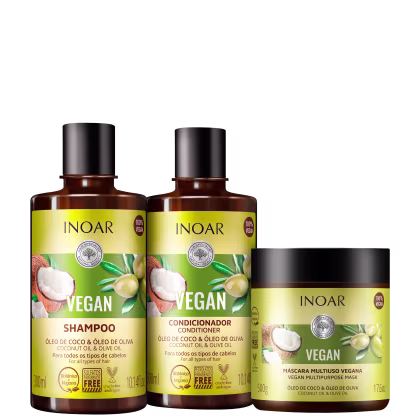 Imagem do produto Kit Inoar Vegan Tratamento (3 Produtos)