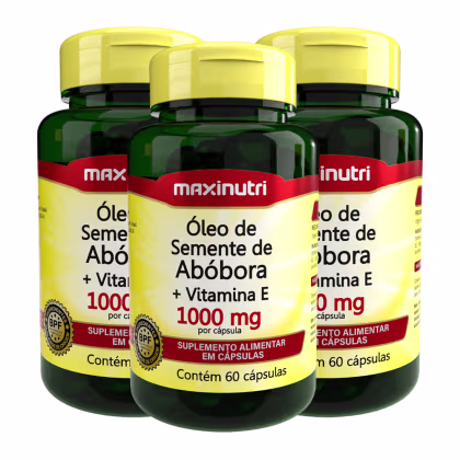 Imagem do produto Kit 03 Óleo Semente de Abóbora Vitamina E Maxinutri 60 Caps