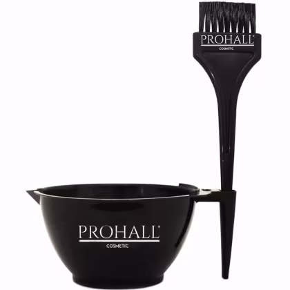 Imagem do produto Prohall - Kit Tigela e Pincel Profissional Aplicação de Cremes Preto (2 Produtos)