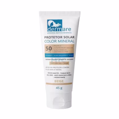 Imagem do produto protetor Solar 50 FPS Mineral Bege Médio - Dermare