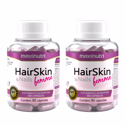 Imagem do produto Kit 02 HairSkin Femme Biotina e Minerais Maxinutri 90 Caps