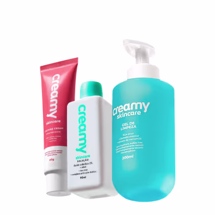 Imagem do produto Kit Creamy Skincare Gel de Limpeza Calming Cream Ácido Salicílico (3 produtos)