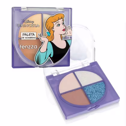 Imagem do produto Paleta Quarteto de Sombras Princesas Fenzza – Cinderela