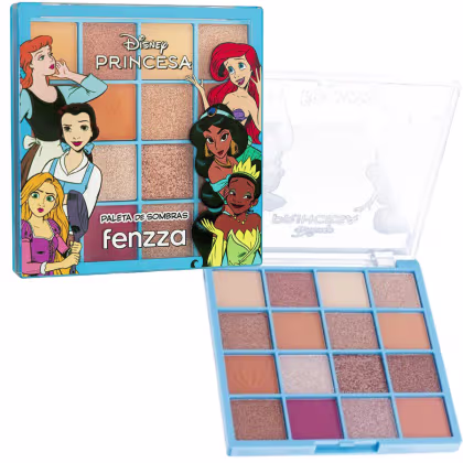 Imagem do produto Paleta de Sombras Princesas 16 Tons - Fenzza - 13,2g - Once Upon a Time