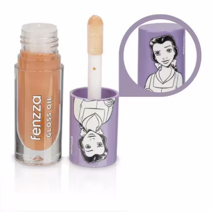 Imagem do produto Gloss Lip Oil Princesas – Fenzza - Bela - Golden Drop