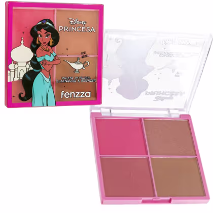Imagem do produto Paleta de Blush, Iluminador & Bronzer Princesas - Fenzza - Jasmine